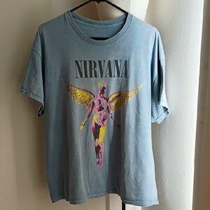 Nirvana Utero Killer Blue Gray Color XL Concert Tee 93